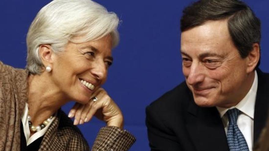 Christine Lagarde i Mario Draghi