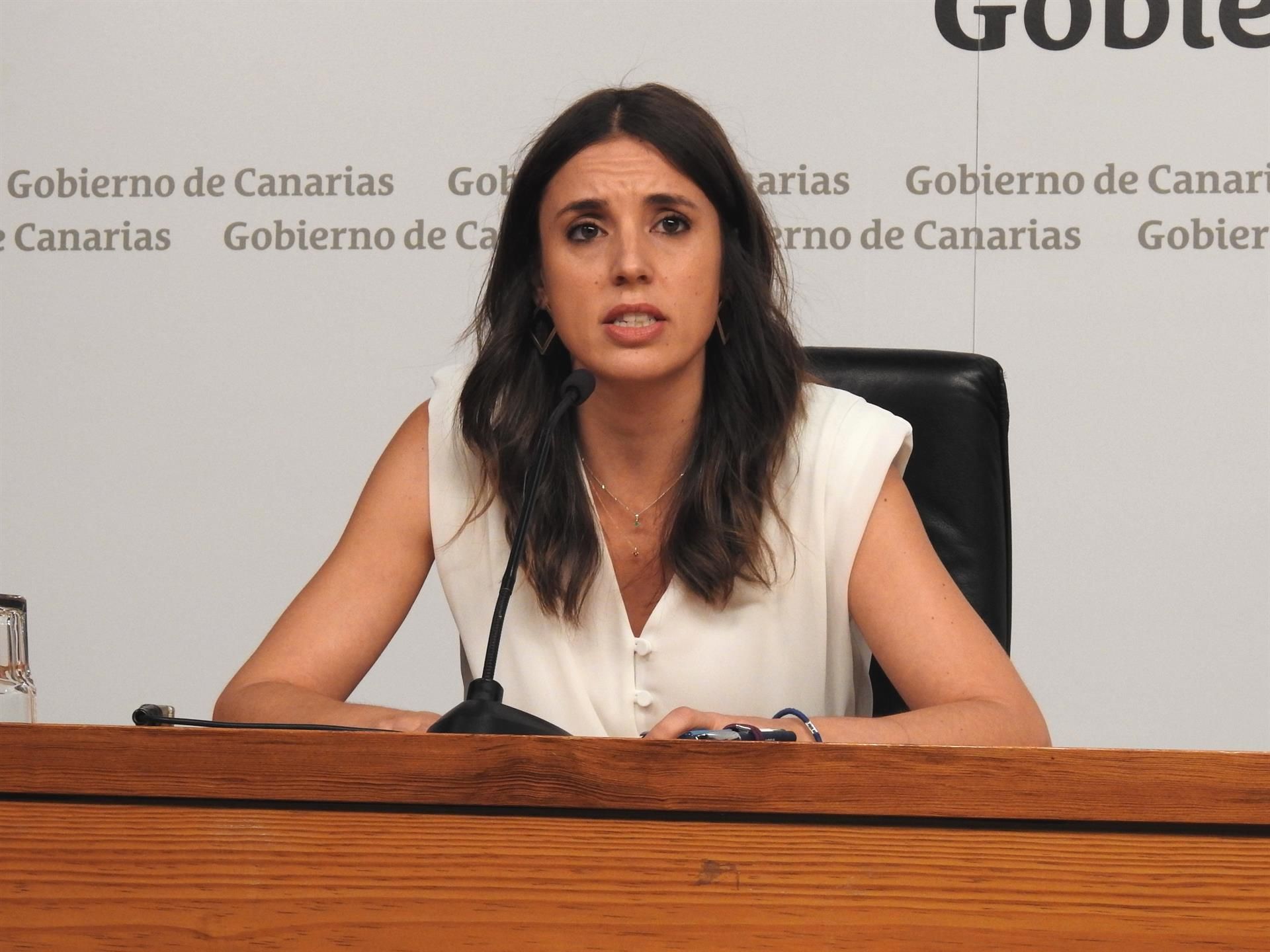 La ministra de Igualdad, Irene Montero, tras las celebración de la última Conferencia Sectorial de Igualdad.