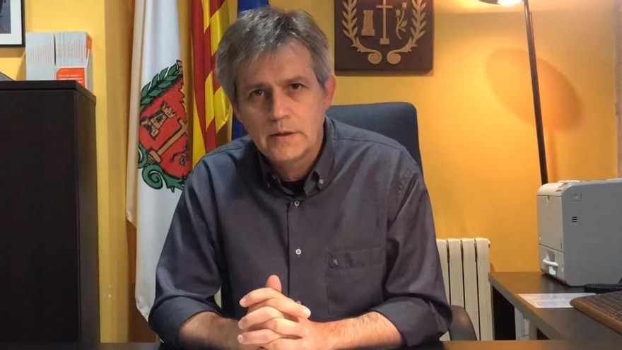 L&#039;alcalde de Solsona, David Rodríguez, en un vídeocomunicat