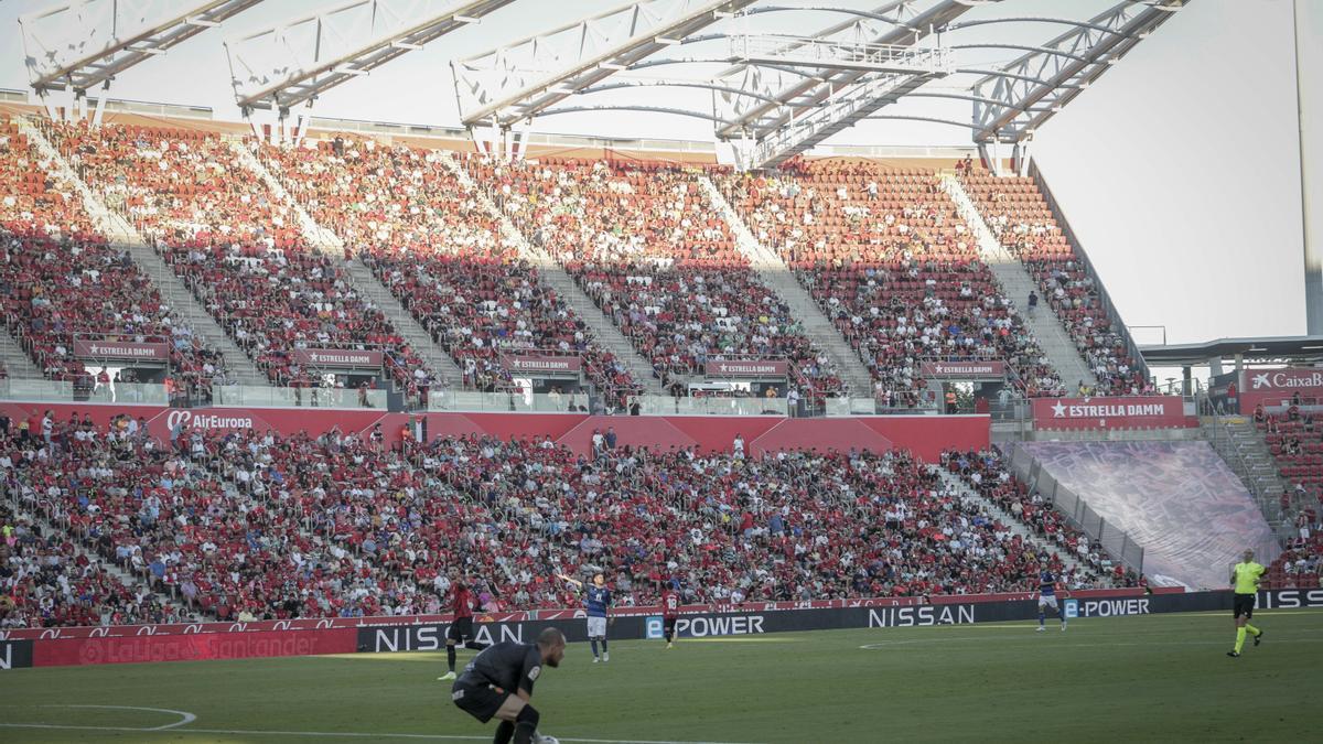 Imagen de la nueva tribuna del Visit Mallorca Estadi