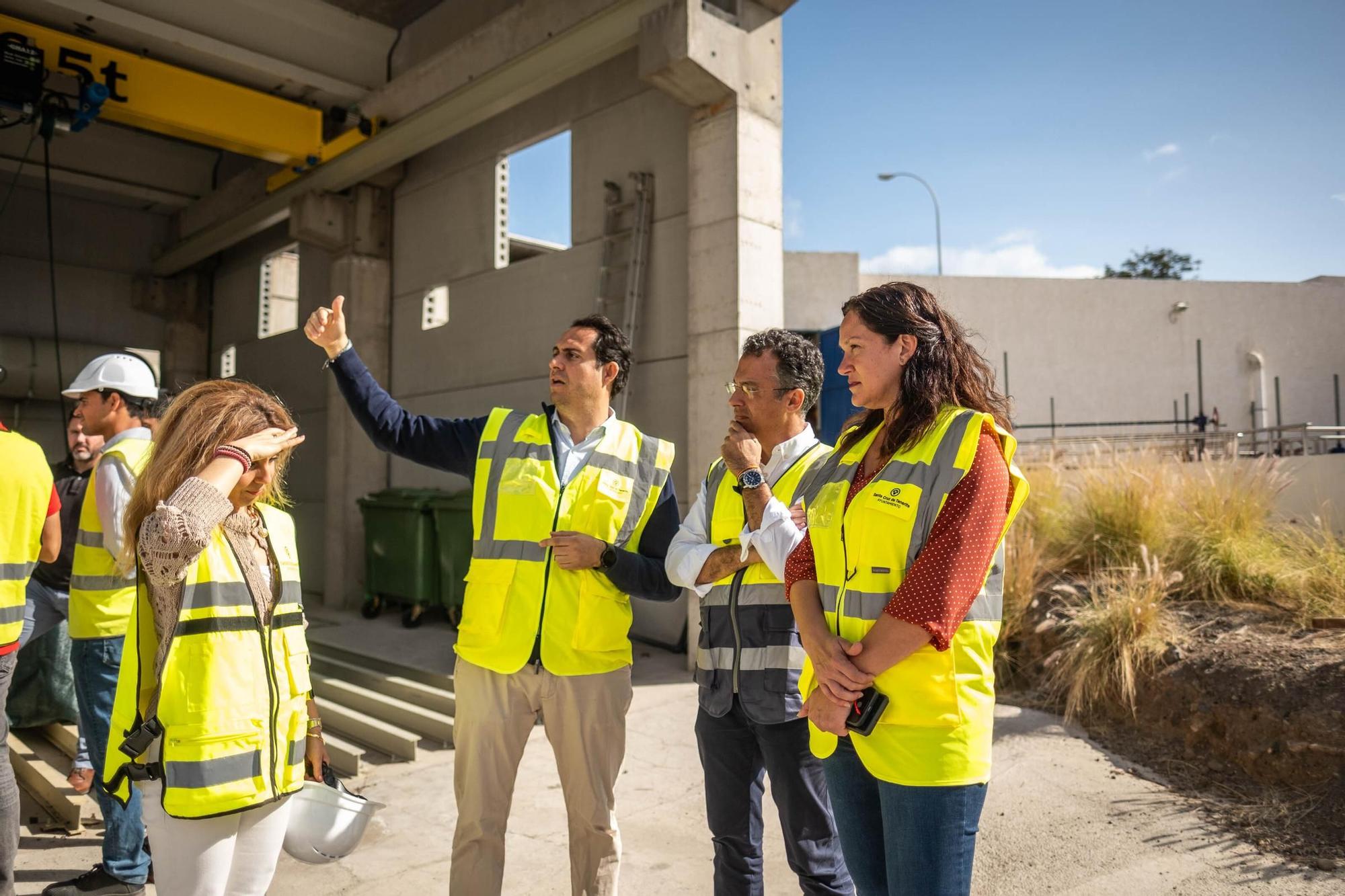 Visita a las obras de la depuradora de Santa Cruz