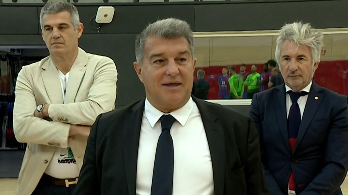 El discurso de Laporta al equipo de balonmano: Os tenéis que dejar la vida en esta final