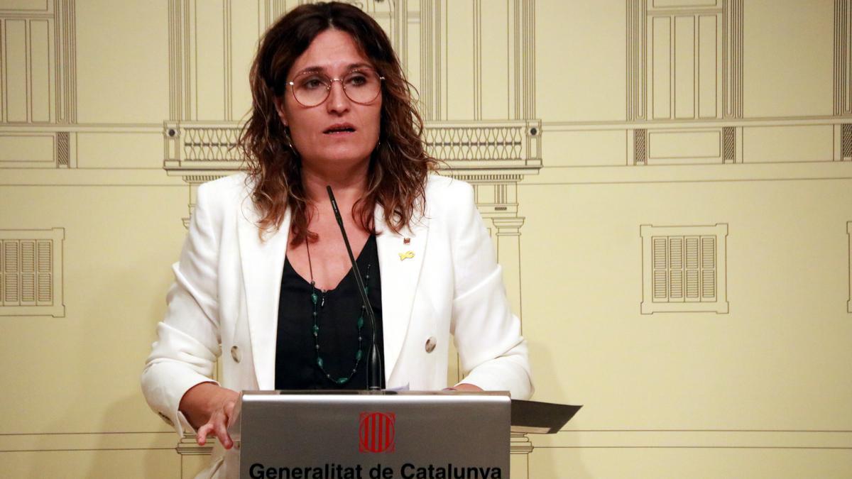 La consellera Vilagrà que aquest dilluns ha anunciat la recuperació del projecte olímpic