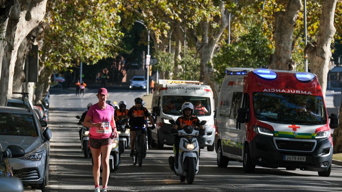 Una instantánea tomada durante el desarrollo de la TotalEnergies Media Maratón Ciudad de Málaga 2022.