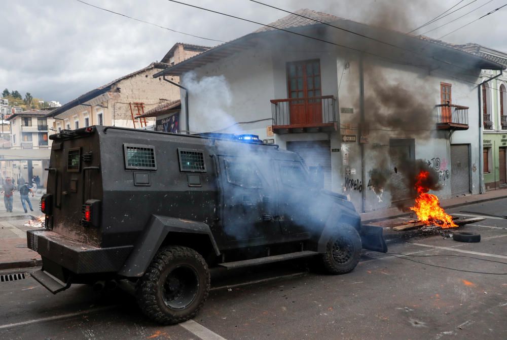 Protestas en Ecuador contra Lenín Moreno.