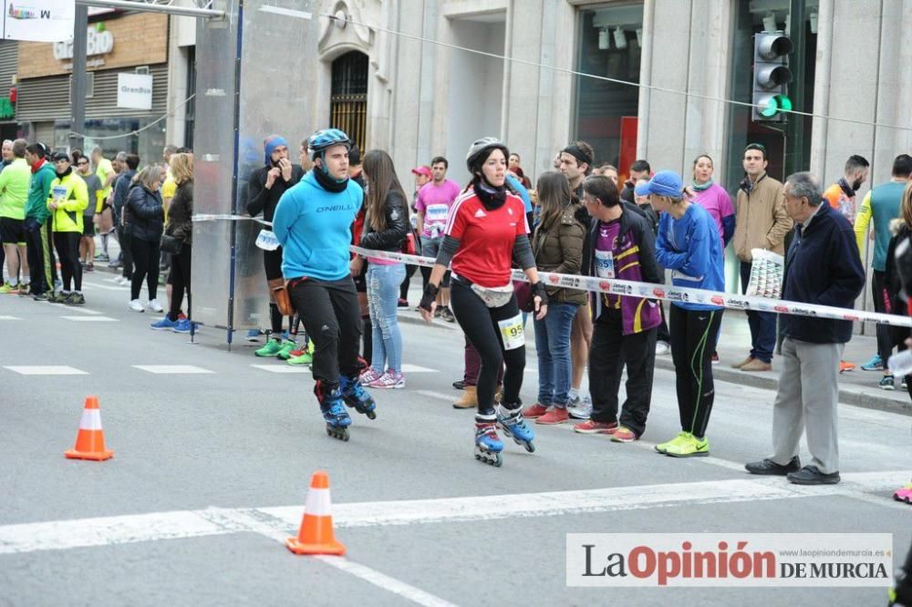 Murcia Maratón. Patinadores en carrera