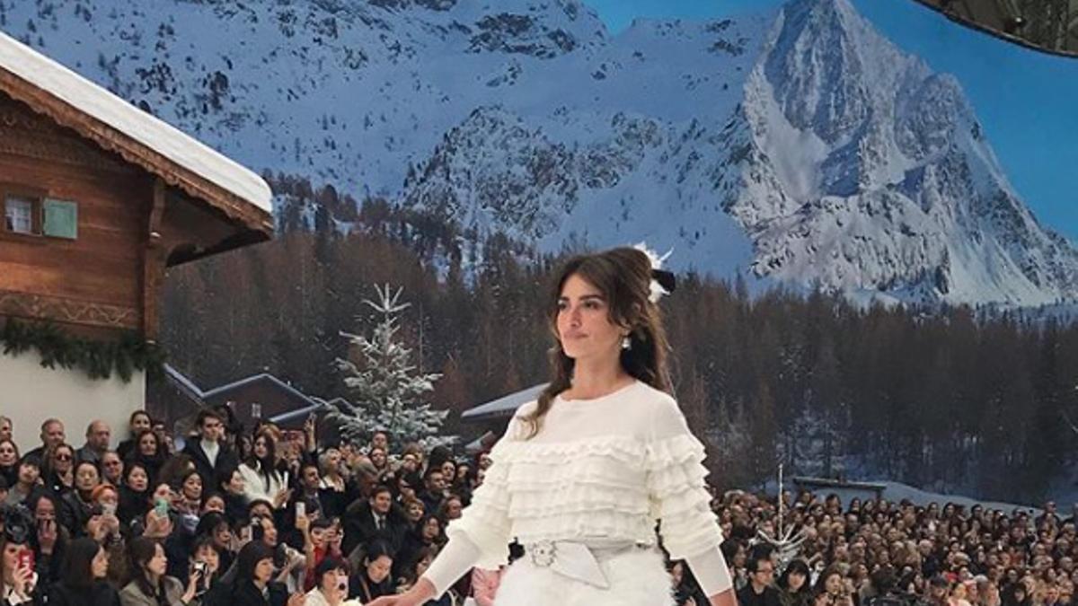 Penelope Cruz en el desfile de Chanel como despedida a Karl Lagerfeld