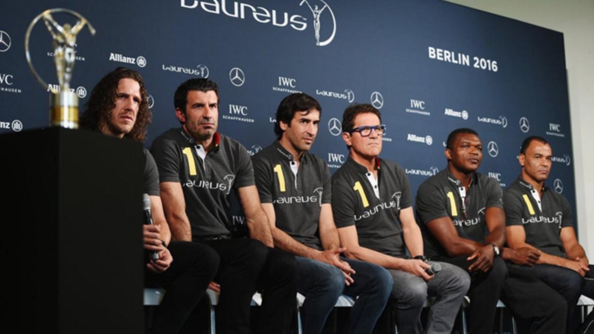 Fabio Capello esutvo junto a varios exfutbolistas en los premios Laureus del Deporte
