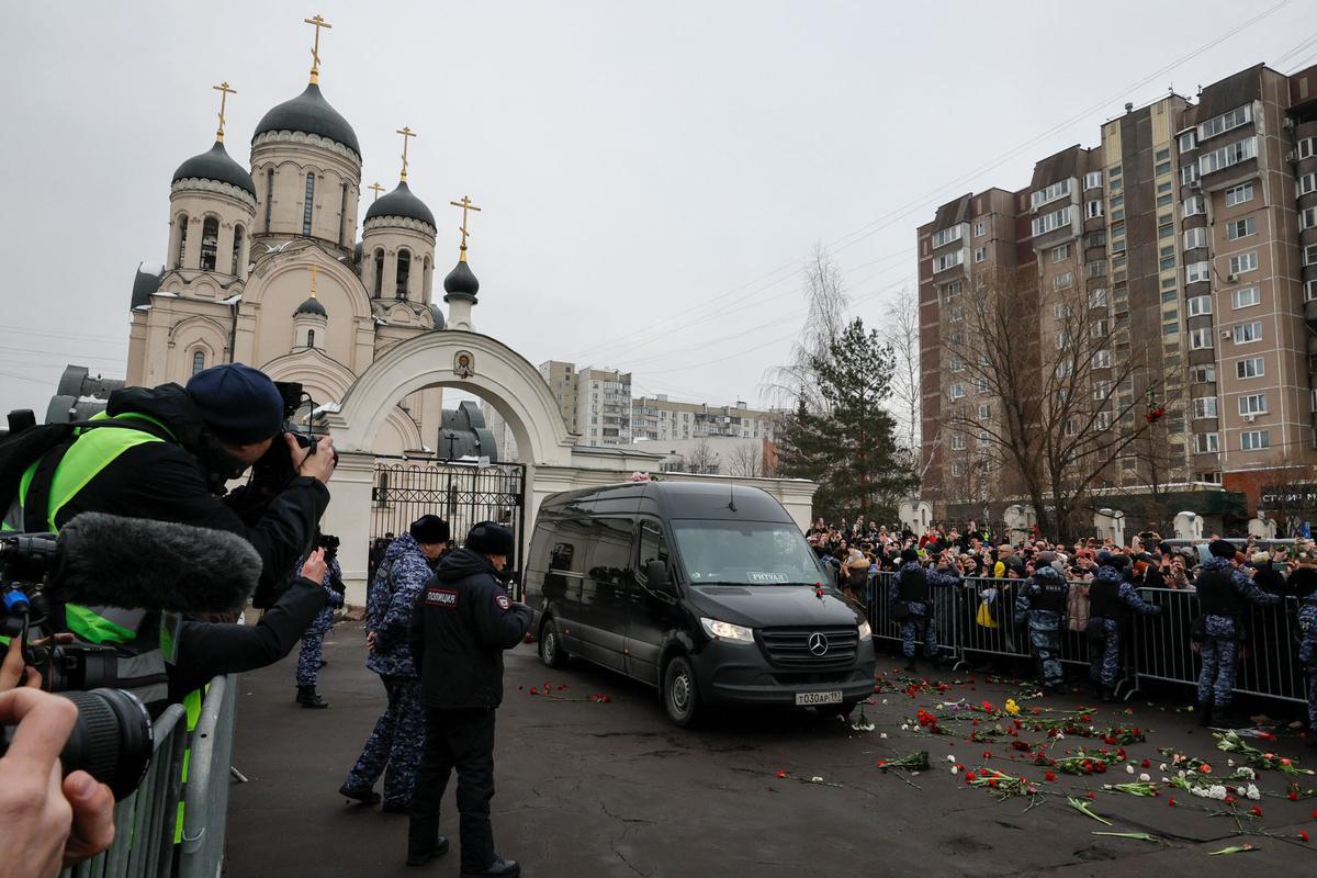 Funeral y ceremonia de despedida del político opositor ruso Alexei Navalny en Moscú
