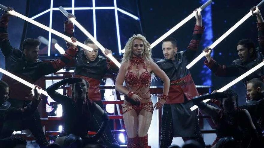 La cantante Britney Spears durante un concierto.