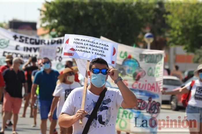 Protesta de policías en La Manga