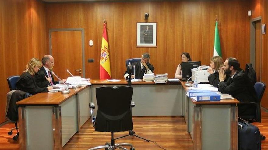 Imagen de la audiencia previa celebrada ayer en el Juzgado de Primera Instancia número 12 de Málaga.