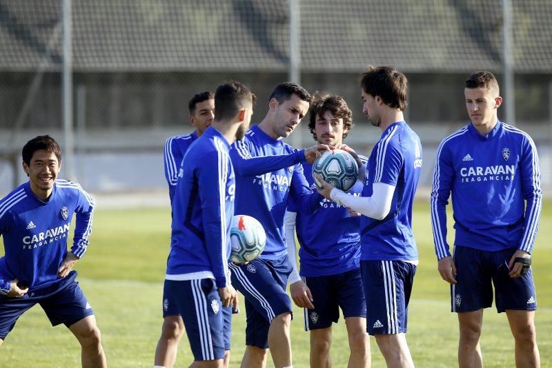 Entrenamiento del Real Zaragoza, 25 de febrero