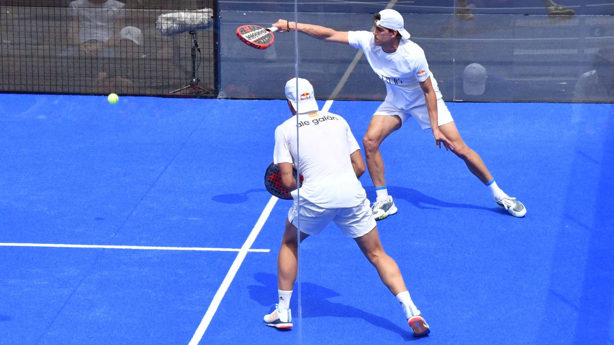 Galán y Lebrón durante el partido de cuartos de final