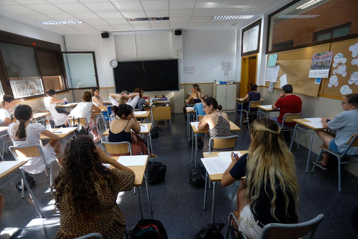 Oposiciones docentes celebradas en 2023, en una imagen de archivo.