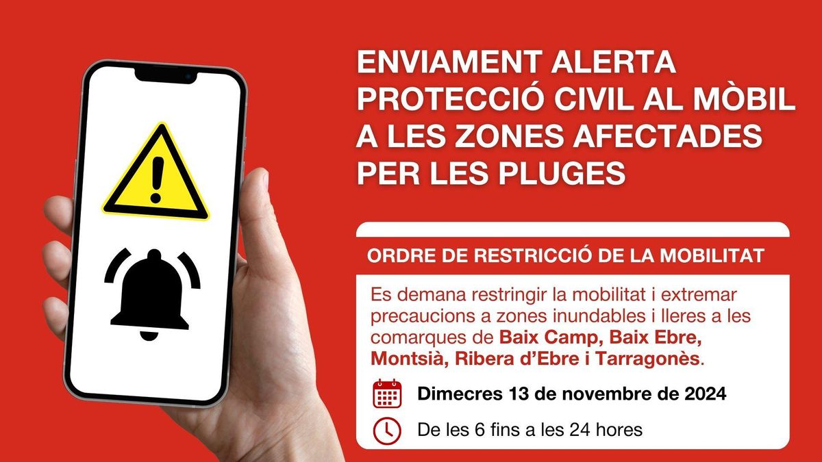 Envío de alertas en Tarragona
