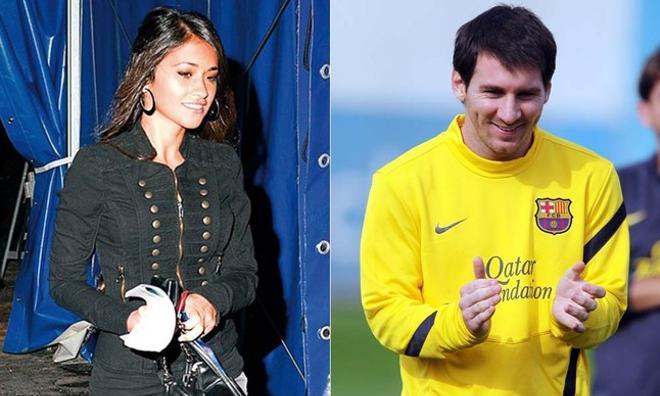 Antonella y Leo Messi