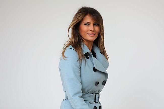 Melania Trump durante la celebración del lunes de Pascua en la Casa Blanca