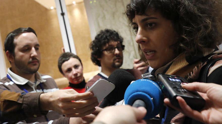 Alexandra Fernández en el Congreso. // EFE