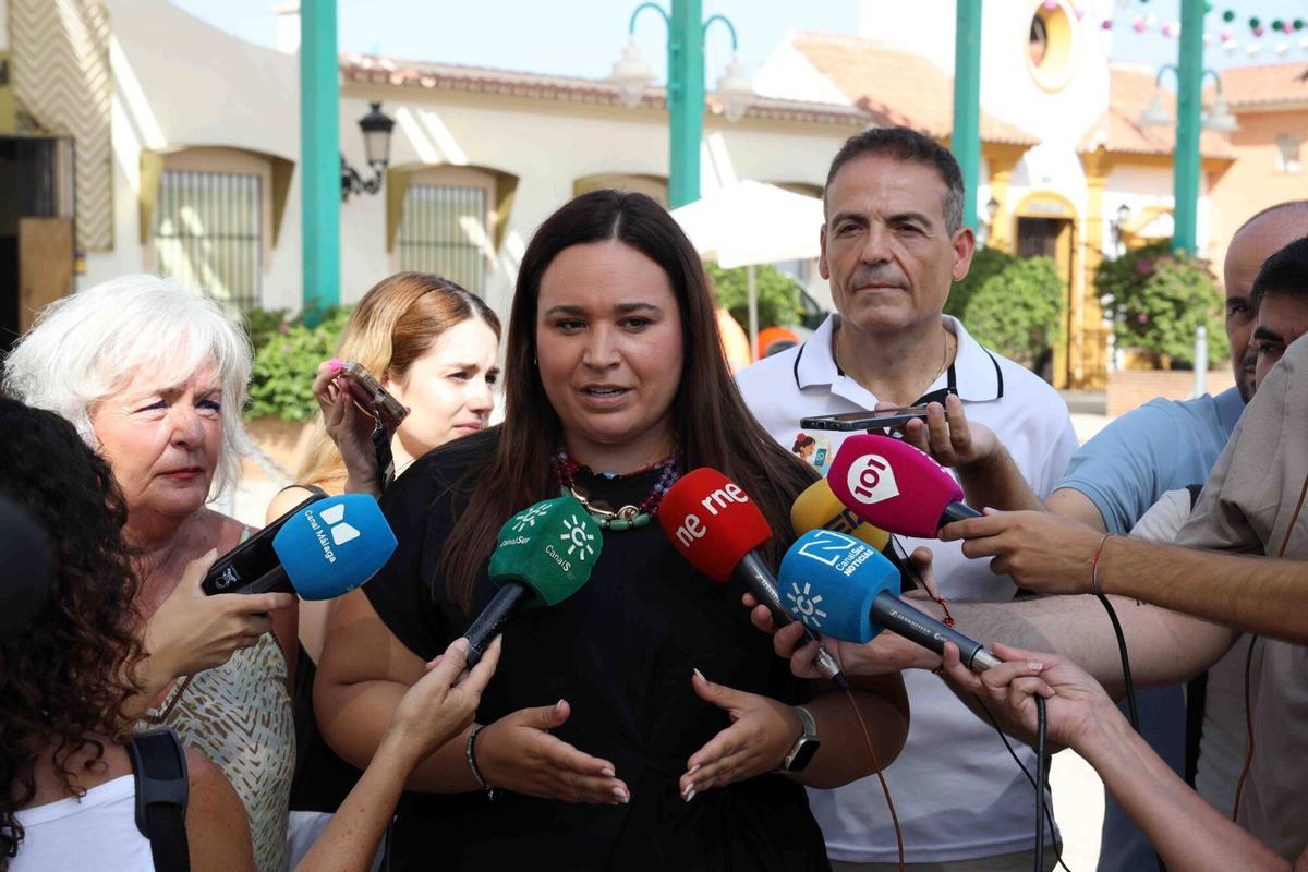 Mercedes Martín presentando las novedades de la Explanada de la Juvetud