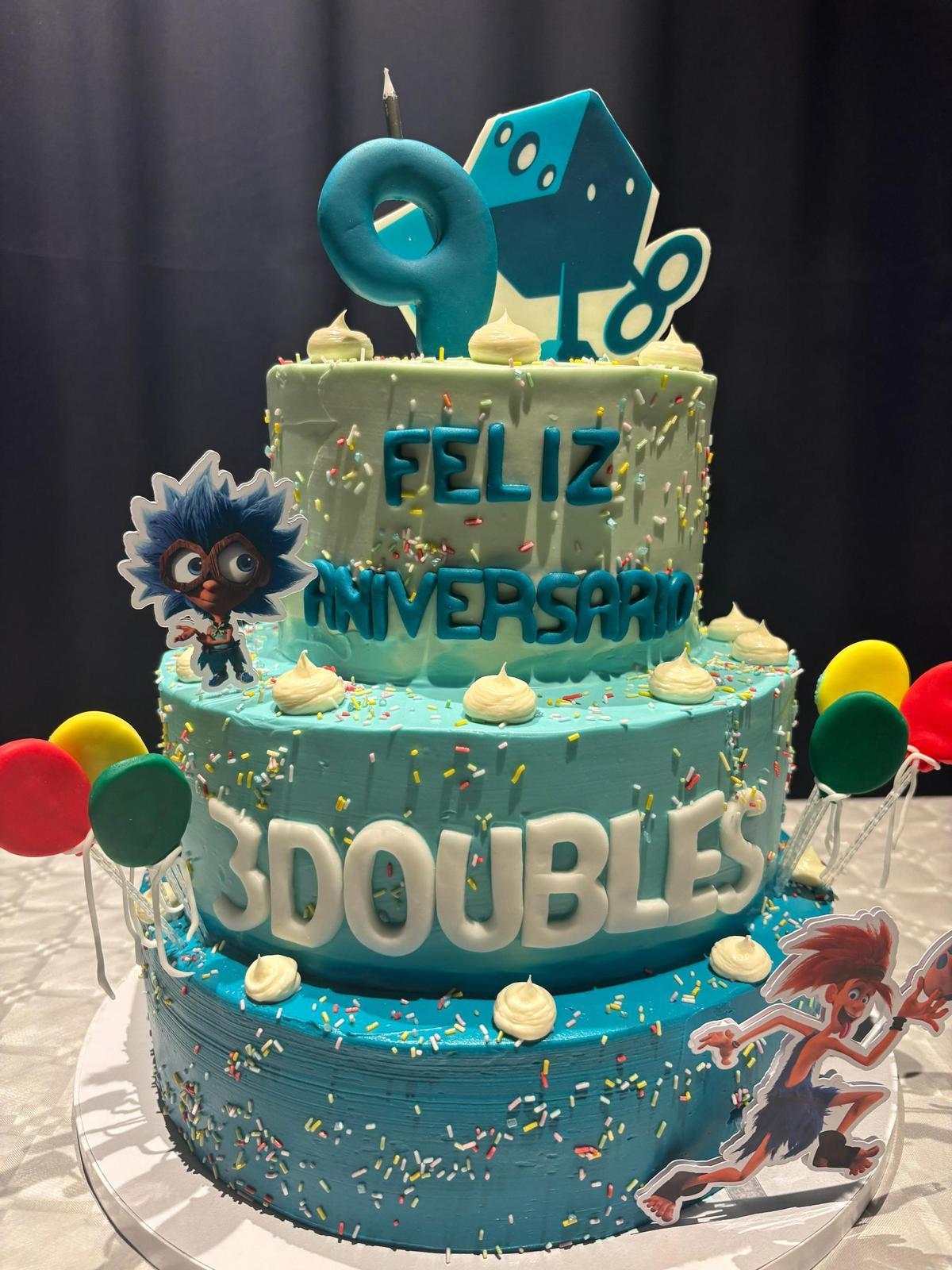 La tarta de cumpleaños del estudio tinerfeño de animación 3D.