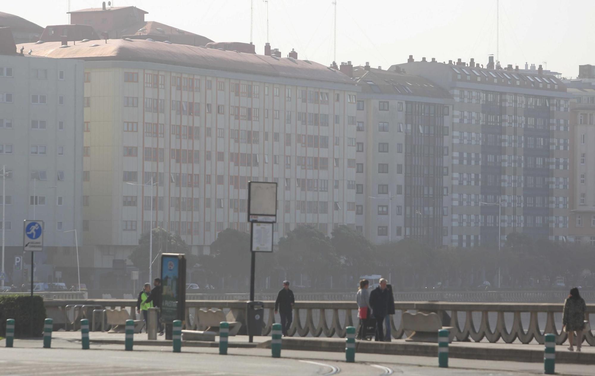 Polvo sahariano sobre la ciudad de A Coruña