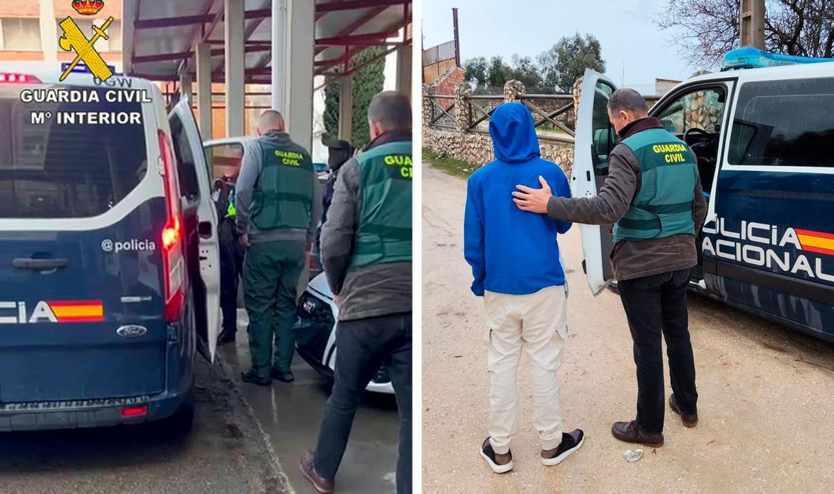 Imágenes de la operación de la Guardia Civil.