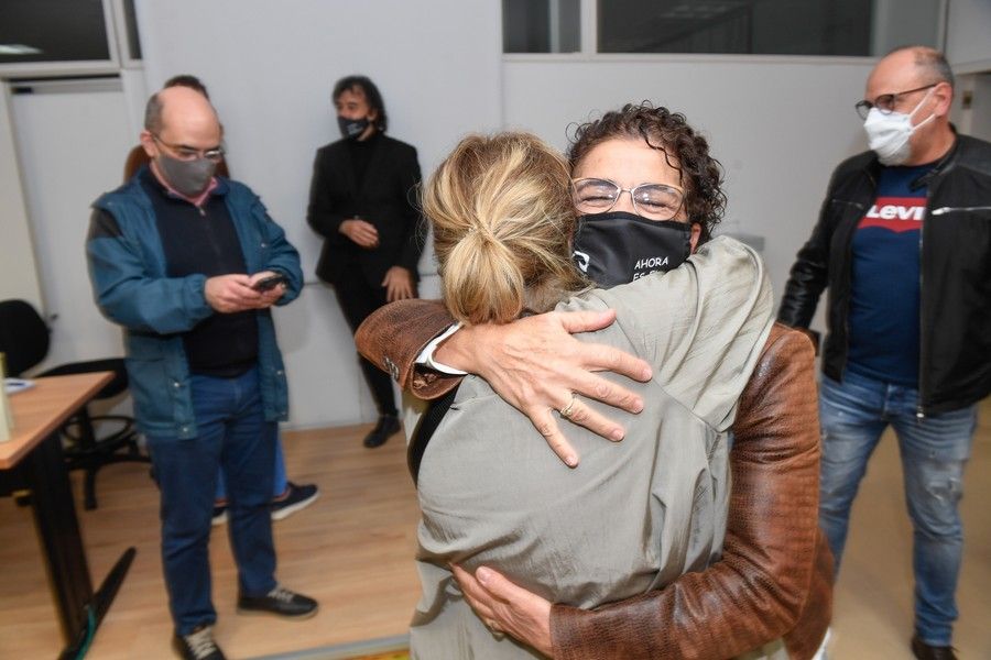 El equipo de Luis Serra celebra la victoria en las elecciones de la ULPGC