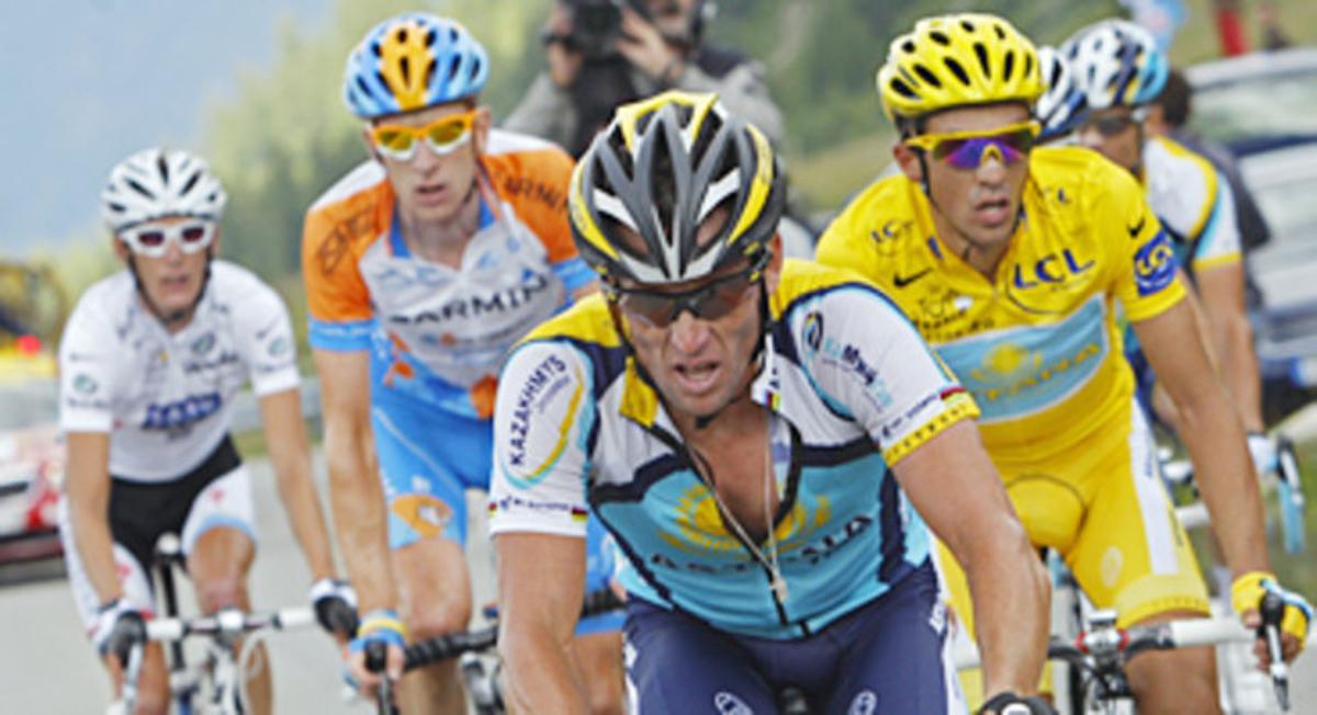 Lance Armstrong en la 16a etapa del Tour de França. Lance Armstrong en la 16a etapa del Tour de França.