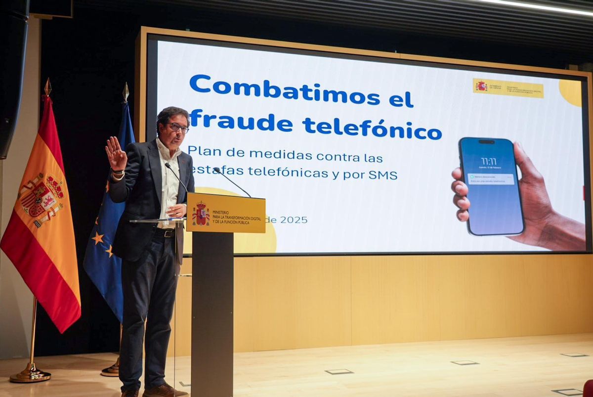 El ministro para la Transformación digital y de la Función Pública, Óscar López, en la presentación del plan El ministro para la Transformación digital y de la Función Pública, Óscar López, en la presentación del plan