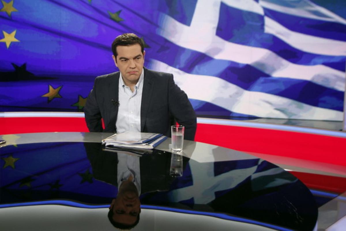 Alexis Tsipras, ahir a la nit, en una entrevista a la televisió pública grega ERT.