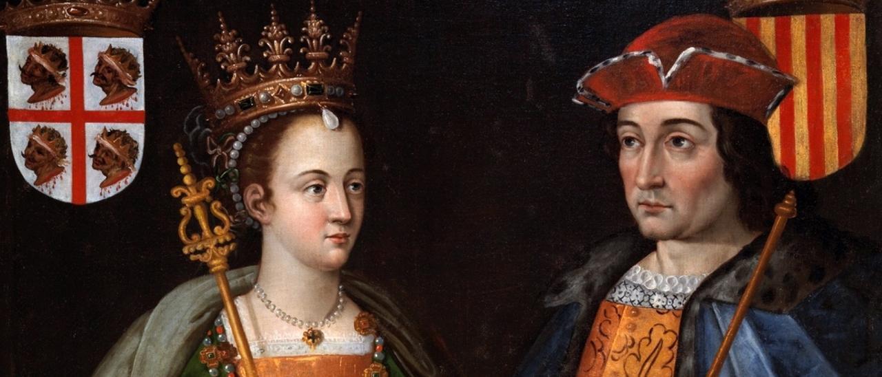 Retratos de la reina Petronila de Aragón y el conde Ramón Berenguer IV de Barcelona.