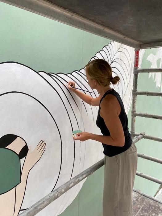 Un muro de arte  para luchar contra el cambio climático