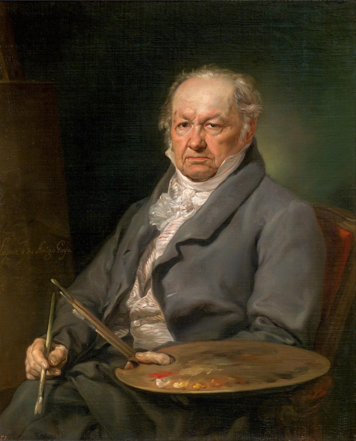Retrato de Francisco de Goya, realizado por Vicente López Portaña en 1826.