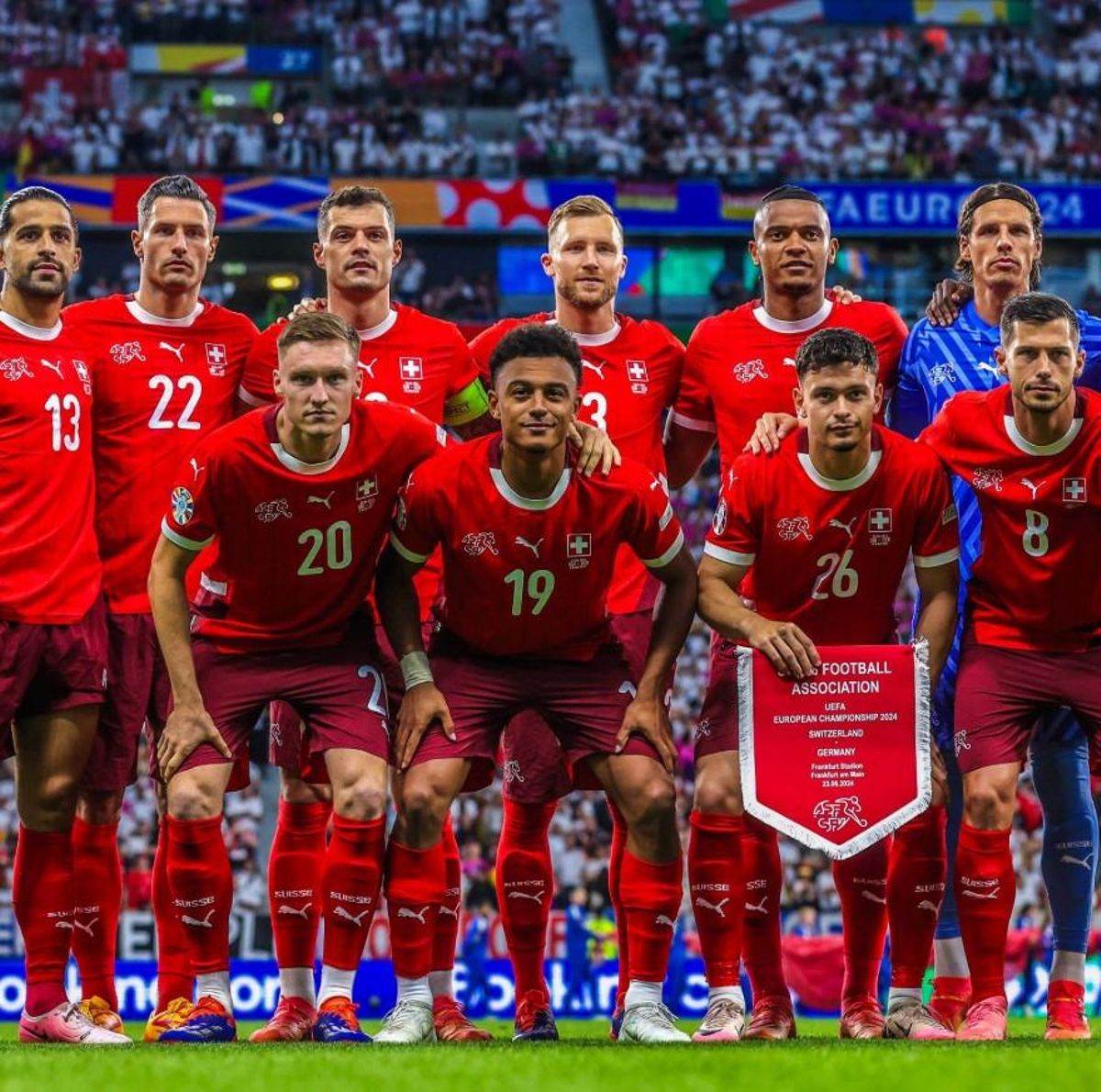 La selección de Suia durante la Eurocopa 2024