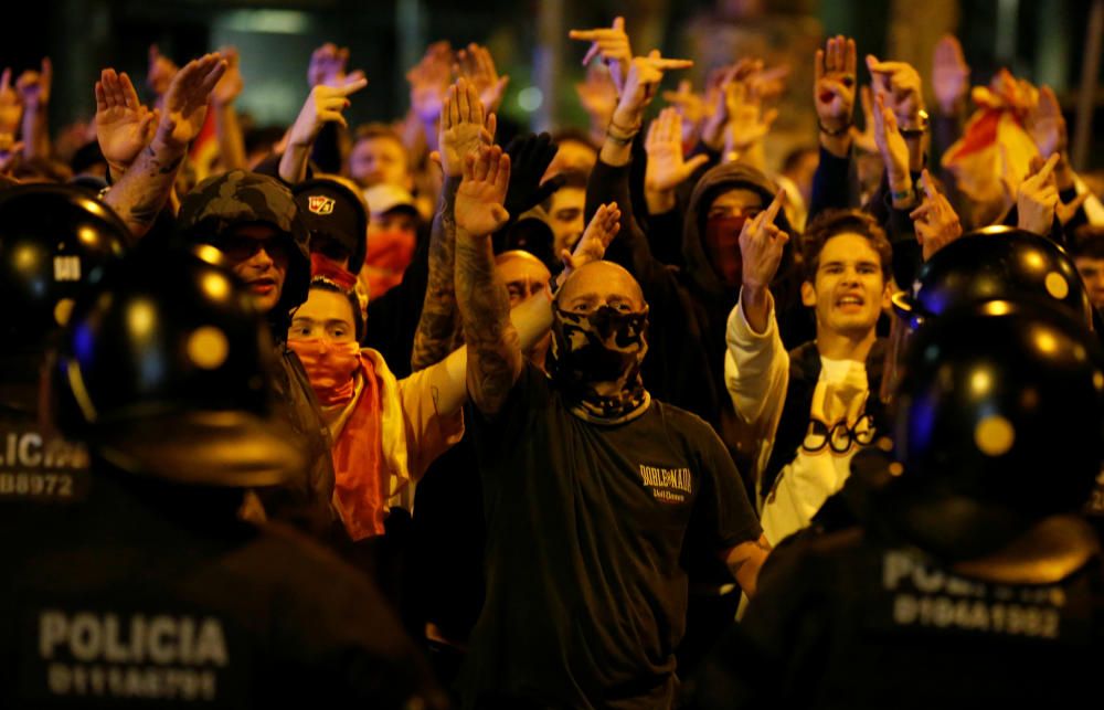 Concentración ultraderechista en Barcelona