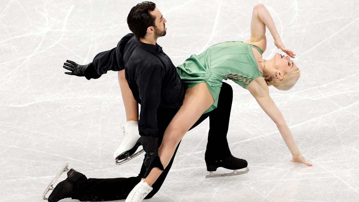 La pareja española, formada por Adrián Díaz y Olivia Smart.