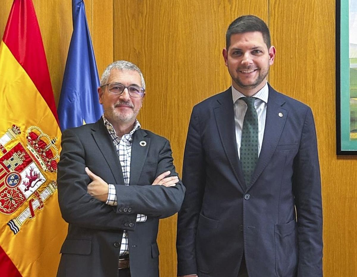 Hugo Morán y José Manuel Prieto, la semana pasada en Madrid.