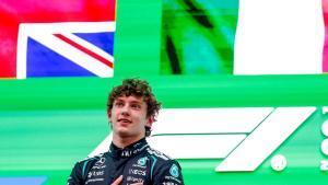 KIMI ANTONELLI Andrea (ita), Mercedes AMG F1 Team W16, portrait podium during the Formula 1 Heineken Chinese Grand Prix 2026, 2nd round of the 2026 Formula One World Championship from March 13 to 15, 2026 on the Shanghai International Circuit, in Shanghai, China - Photo DPPI AFP7 15/03/2026 ONLY FOR USE IN SPAIN