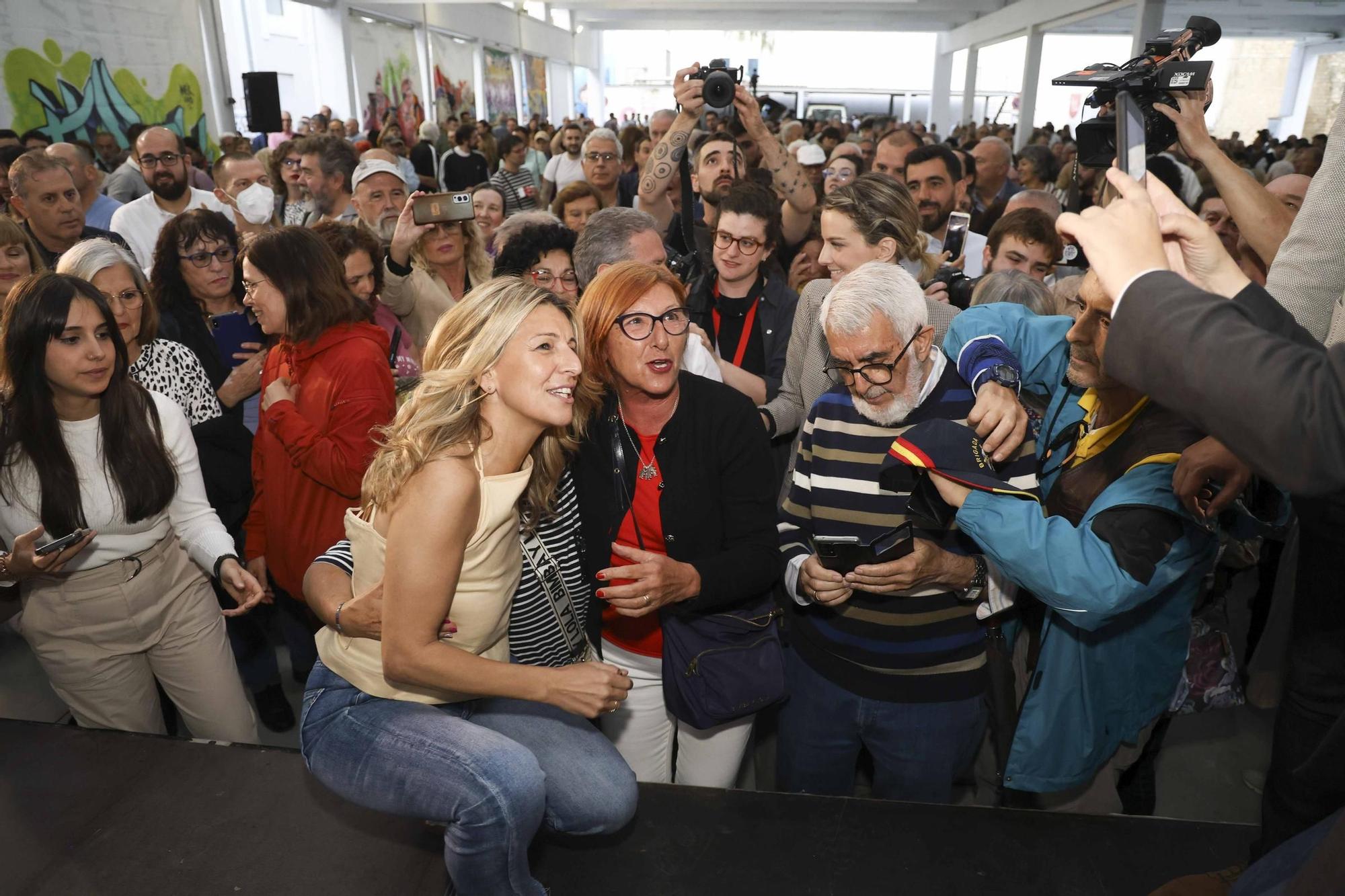 Yolanda Díaz hace campaña por Unides Podemos en Alicante