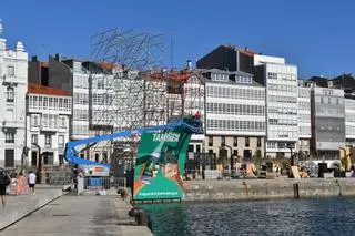 GRAVITEO empieza a tomar A Coruña: un muro de 16 metros se levanta sobre el mar
