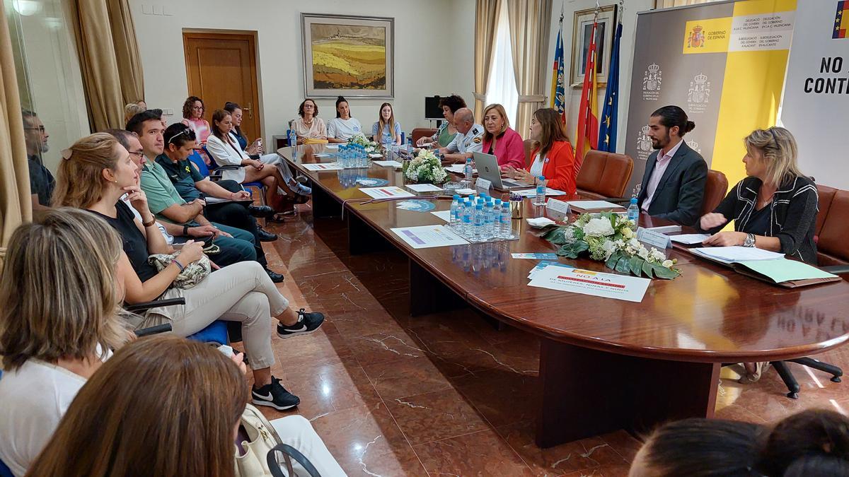 La mesa redonda celebrada en la Subdelegación del Gobierno en Alicante.