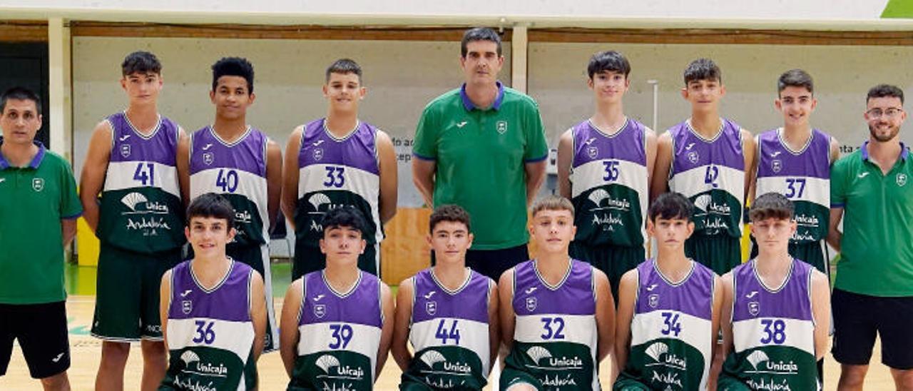 Plantilla del Unicaja Infantil que jugará la Fase Previa de la Minicopa.