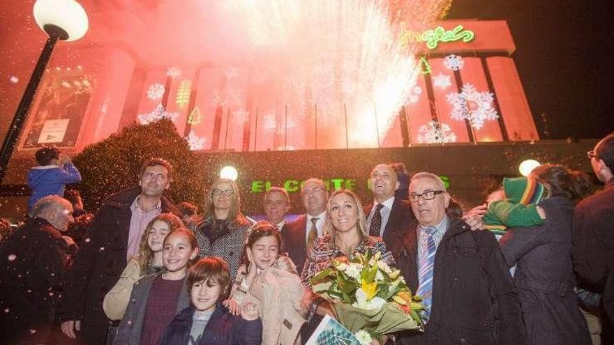 Inauguración de la fachada de El Corte Inglés.