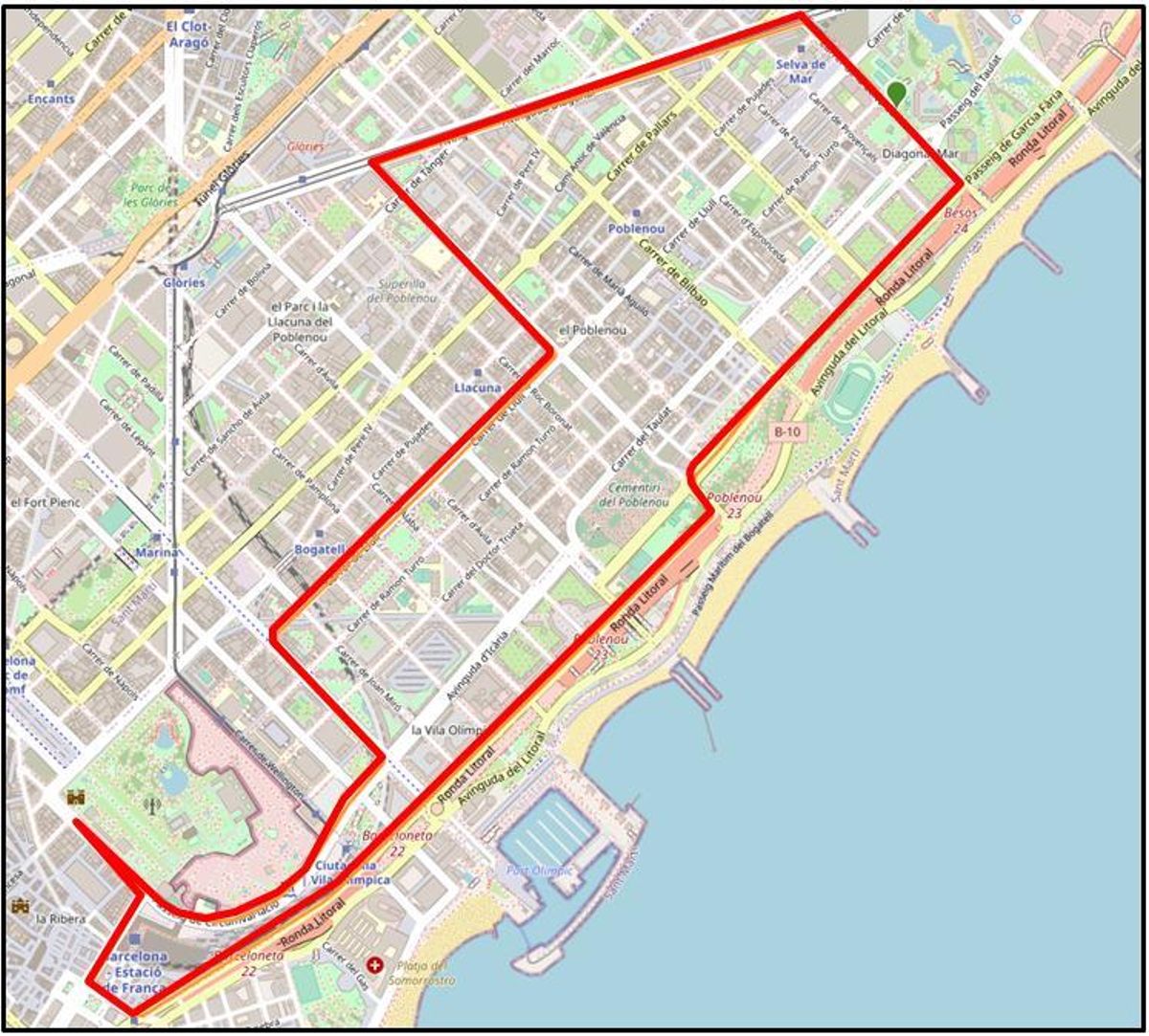 Recorrido de la Cursa dels Nassos 2025.