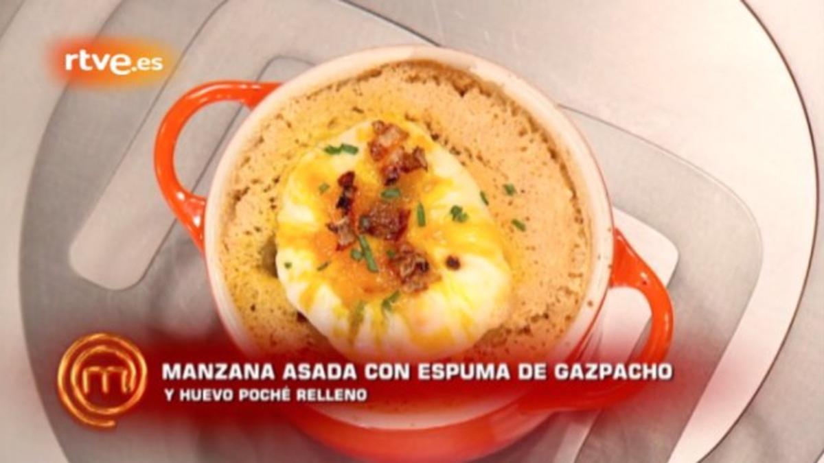 La manzana asada con espuma asada de gazpacho de Paloma en 'Masterchef 5'