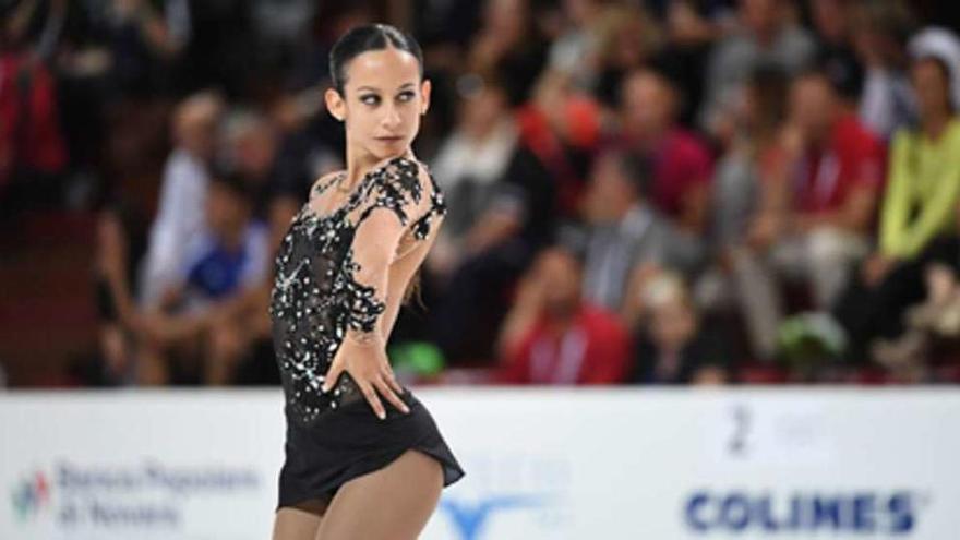 Aida Vieites, durante su actuación en el Campeonato del Mundo.