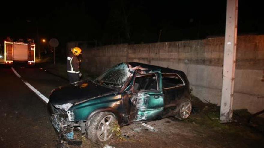 Aparatoso accidente en la vía que une O Porriño con Salceda