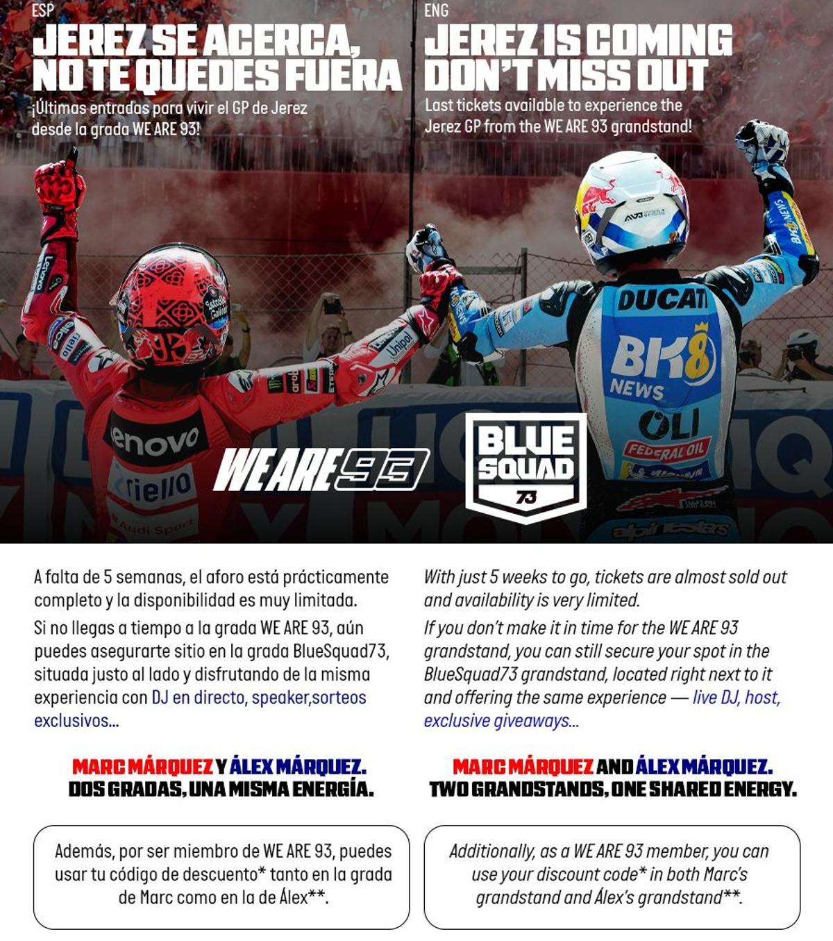 Grada MM93 y BlueSquad 73 en Jerez