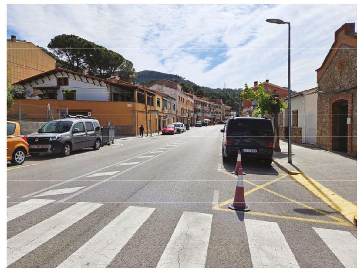 Vista general d'un tram de la travessera